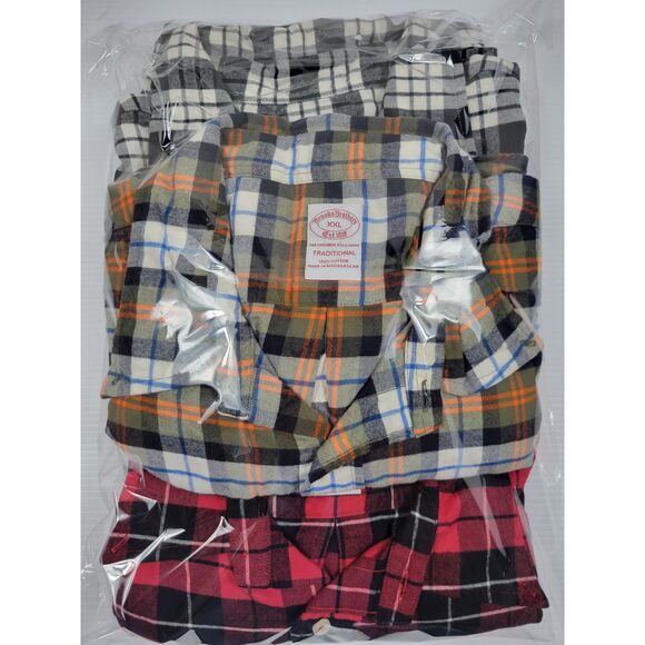 Brooks Brothers Traditional Fit‎ Plaid Mens XXL 2XL Dress Button Down Lot of 3 - Picture 1 of 14